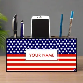 Personalized Mobile Stand Holder Pen Pencil Organizer - Union Jack