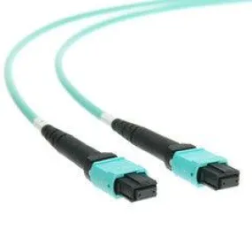 Plenum Fiber Optic Cable, MTP / MTP (MPO), Multimode OM4, Duplex, 12 Strand, 40/100 Gbps, 50/125, 5 meter (16.4 foot)