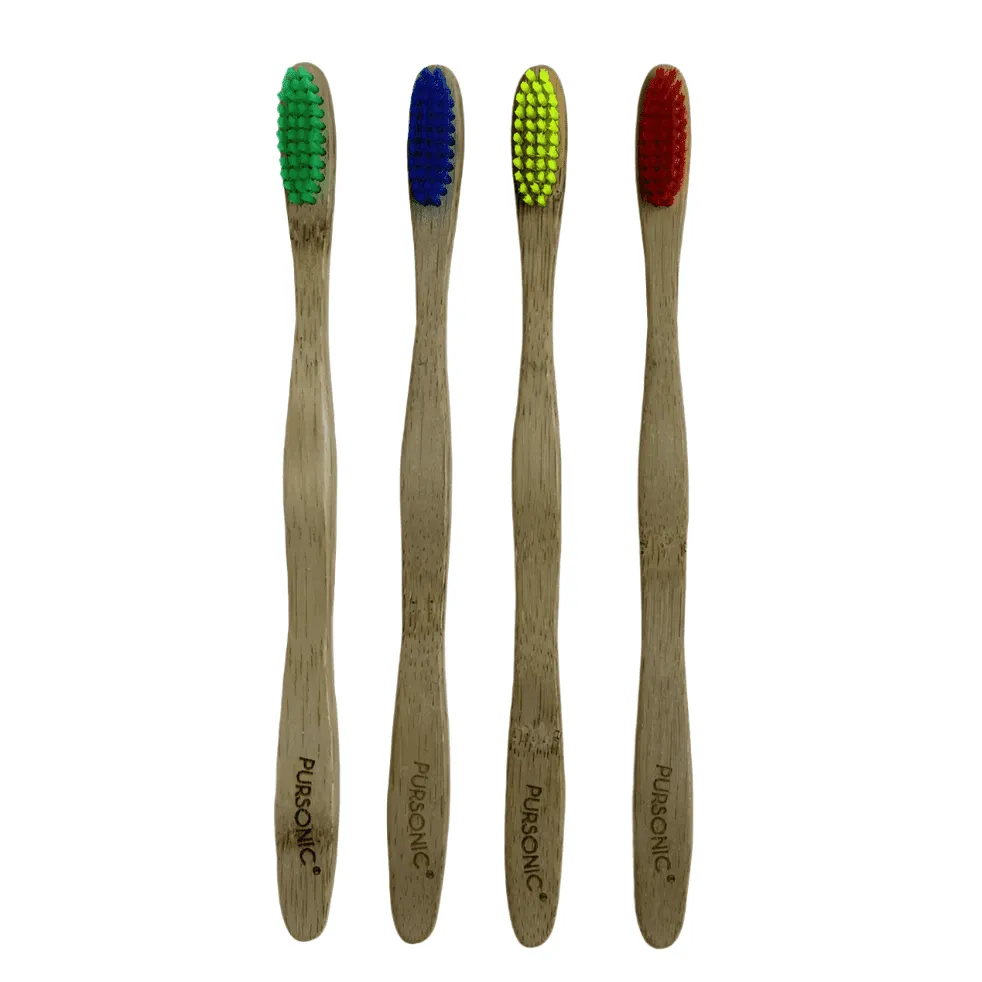 Pursonic Eco-Friendly Bamboo Toothbrushes & Charcoal Whitening Toothpaste