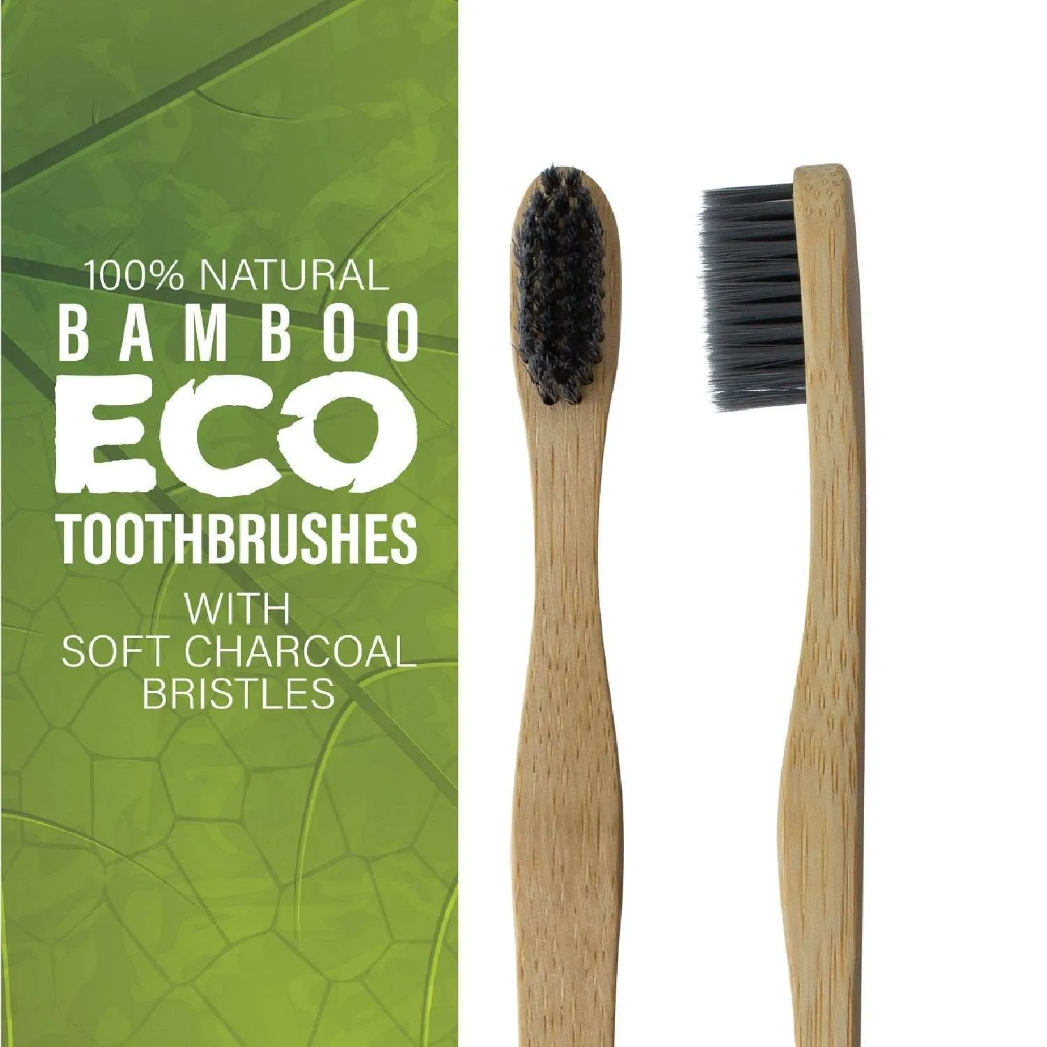 Pursonic Eco-Friendly Bamboo Toothbrushes & Charcoal Whitening Toothpaste