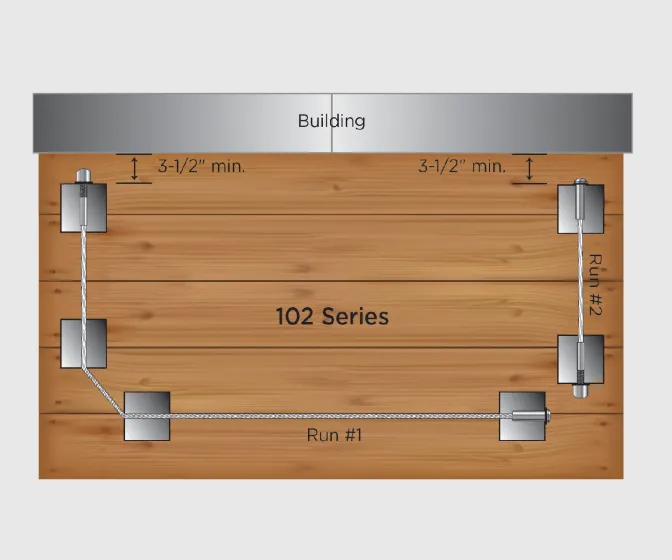 RailFX® Cable Rail Kits | 102 Series | Ø 1/8" Cable | Through-Post | Metal Post Applications