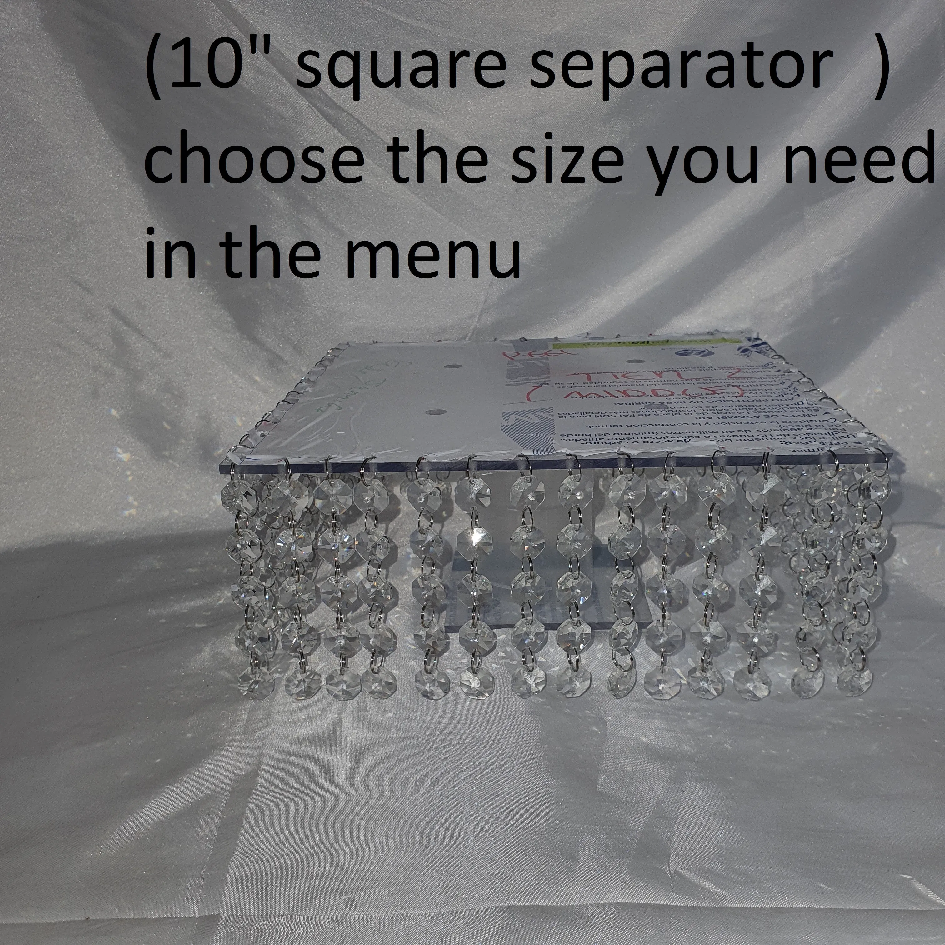 Real glass Crystal cake led cake separator /cake dividers- many sizes all sold separately