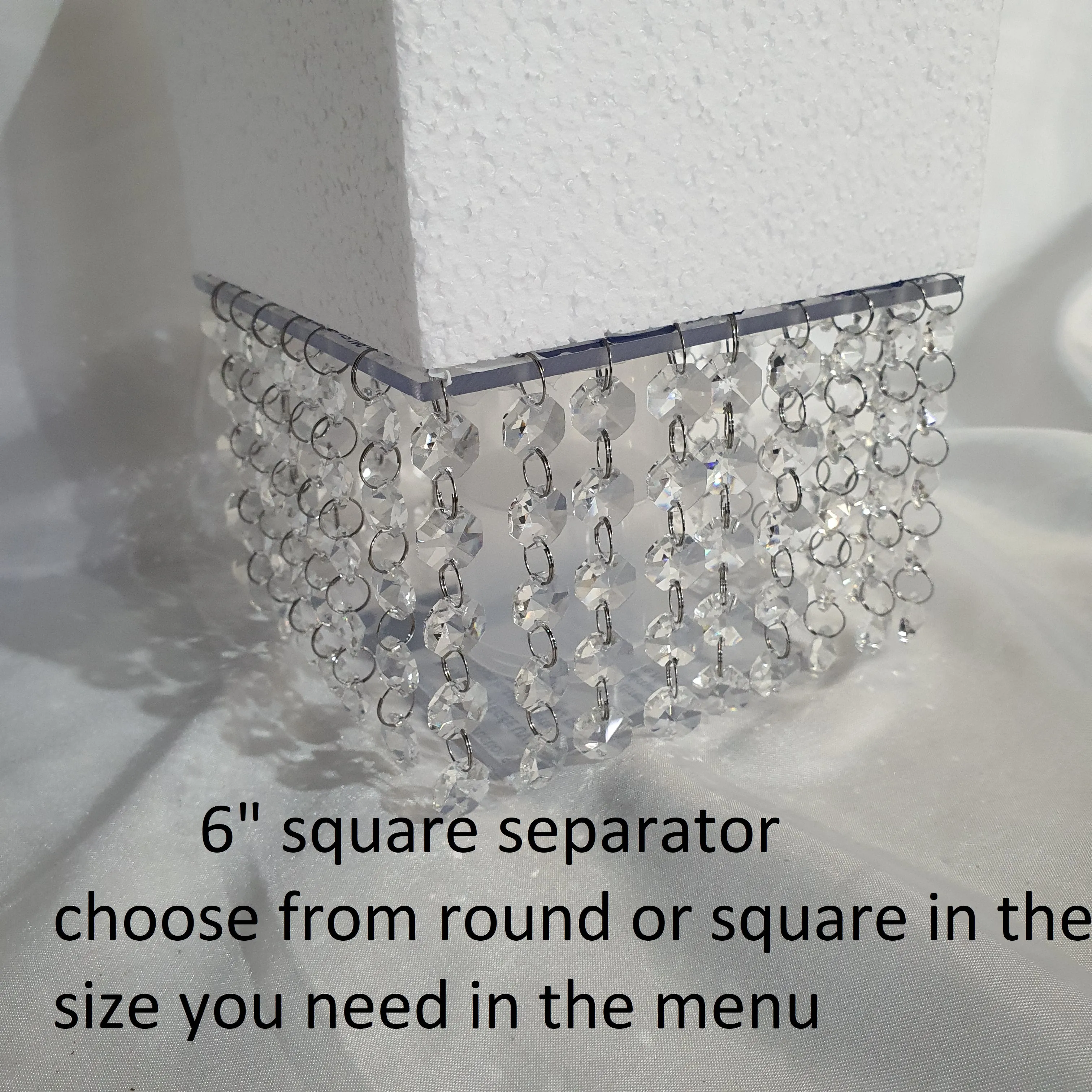 Real glass Crystal cake led cake separator /cake dividers- many sizes all sold separately