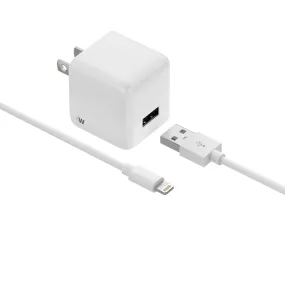 Single USB Wall Charger with 5ft Lightning Cable