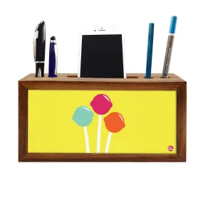 Small Wooden desk organizer - Lollipops