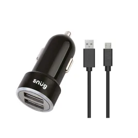 Snug Car Juice Dual USB Port Car Charger With Micro USB Cable - 3.4A