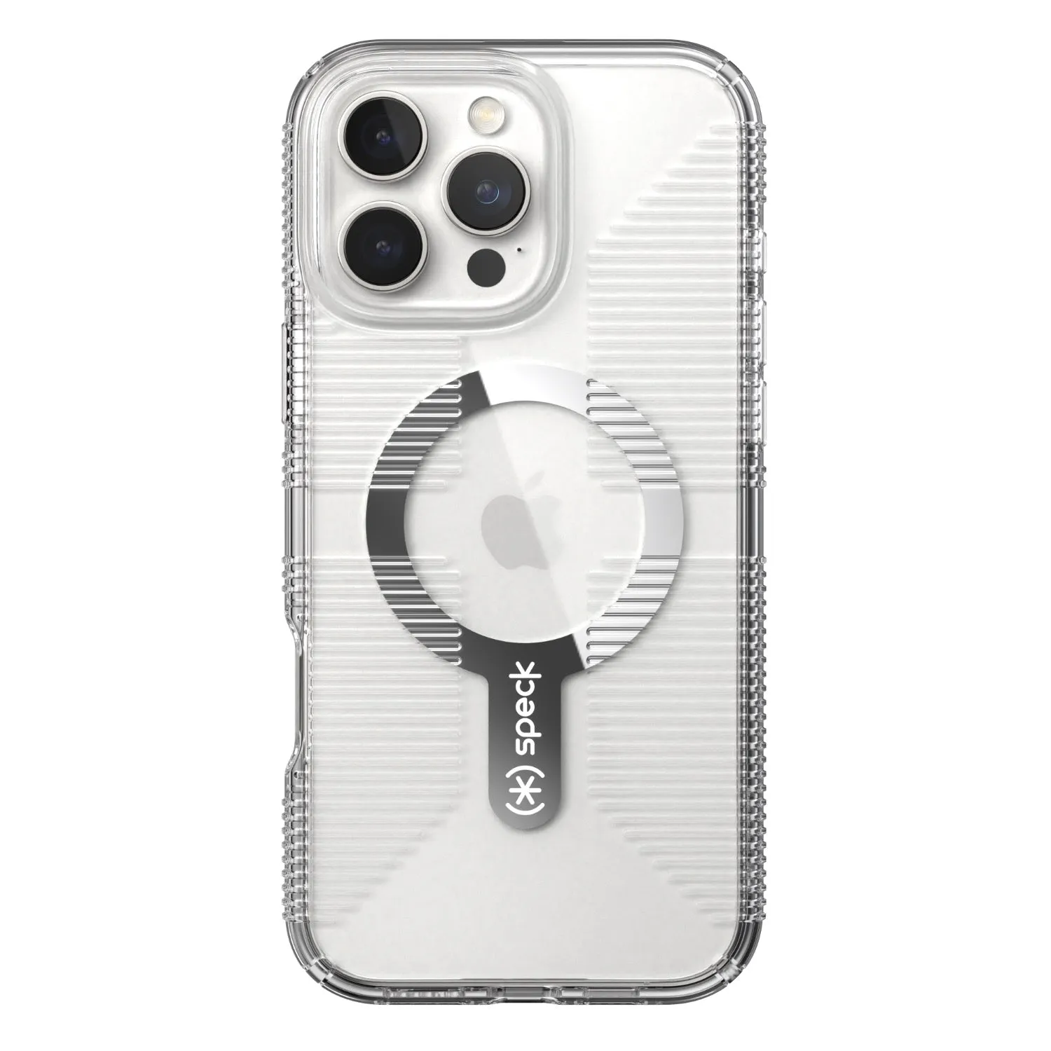 Speck Gemshell Grip MagSafe Case - Apple iPhone 16 Pro Max - Clear & Chrome (SPK150733-5085)