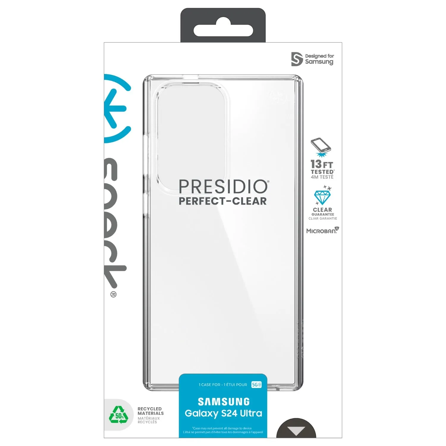 Speck Presidio Perfect Clear Case - Samsung Galaxy S24 Ultra - Clear