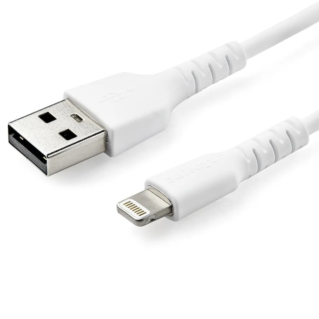 Startech.Com 6 Foot (2M) Durable White Usb-A To Lightning Cable - Heavy Duty Rugged Aramid Fiber Usb Type A To Lightning