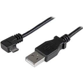 Startech.Com Right Angle Micro Usb Cable - 1 Ft / 0.5M - 90 Degree - Usb Cord - Usb Charger Cable - Usb To Micro Usb Cab