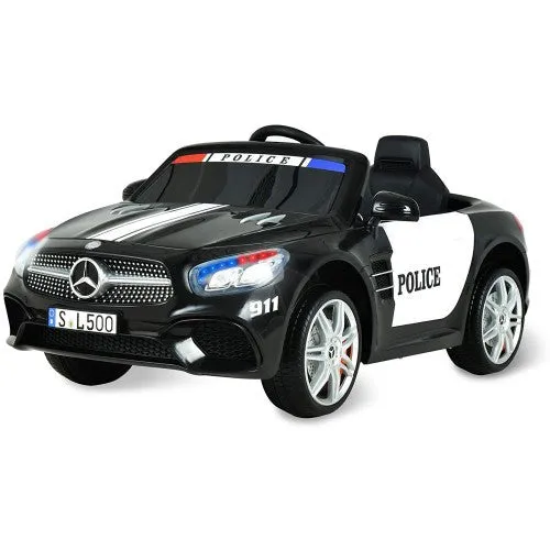 Super Cool 12V 2025 Mercedes Benz SL500 Kids Ride On Car | Siren | Lights ,Remote | Bluetooth  | Spring Suspension (Police) Ages 1-5