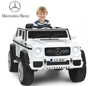 Super Cool 12V Kids Licensed Upgraded 1 Seater Ride On Car Mercedes-Benz Maybach Style | LED Lights | Seatbelt | 4 Wheel Shock Absorber | Ages 3-8 | Remote