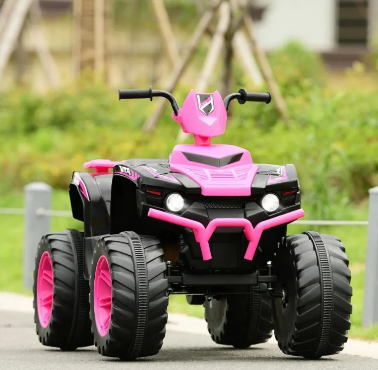 Super Cool 12V Kids Ride On ATV, Car 1 Seater | LED Lights | Heavy Duty Tires | Ages 3-7 | Music | 2 Speeds | Upgraded