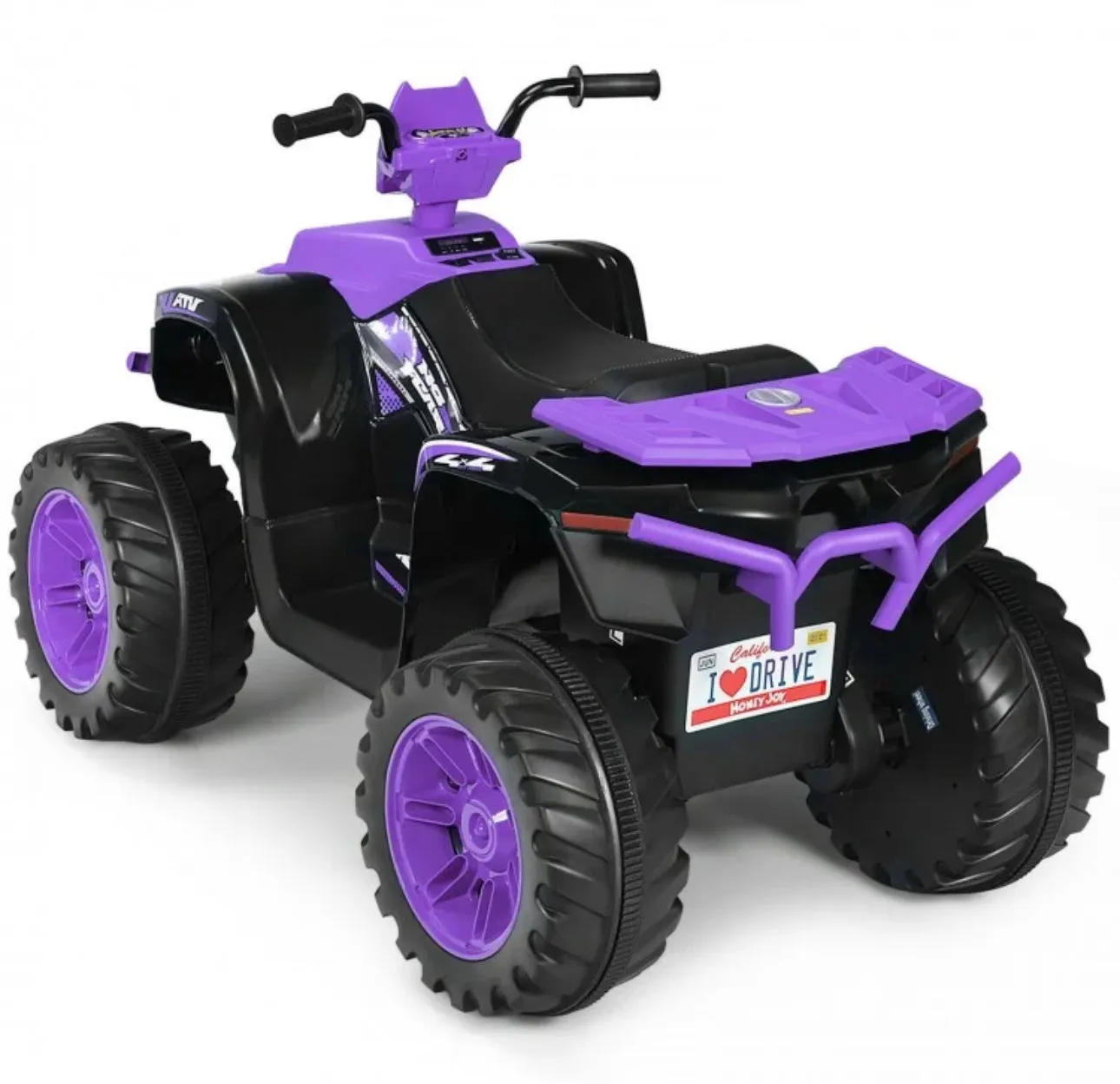 Super Cool 12V Kids Ride On ATV, Car 1 Seater | LED Lights | Heavy Duty Tires | Ages 3-7 | Music | 2 Speeds | Upgraded