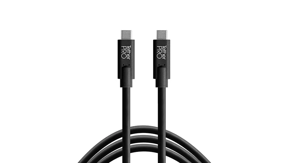 TetherPro USB-C to USB-C, Black - 15ft (4.6m)