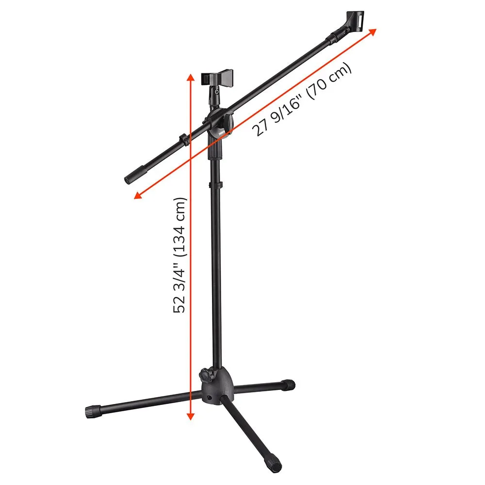 TheLAShop Mic Stand Boom Arm Mic Clip & Phone Holder Height 2'8" to 5'11"