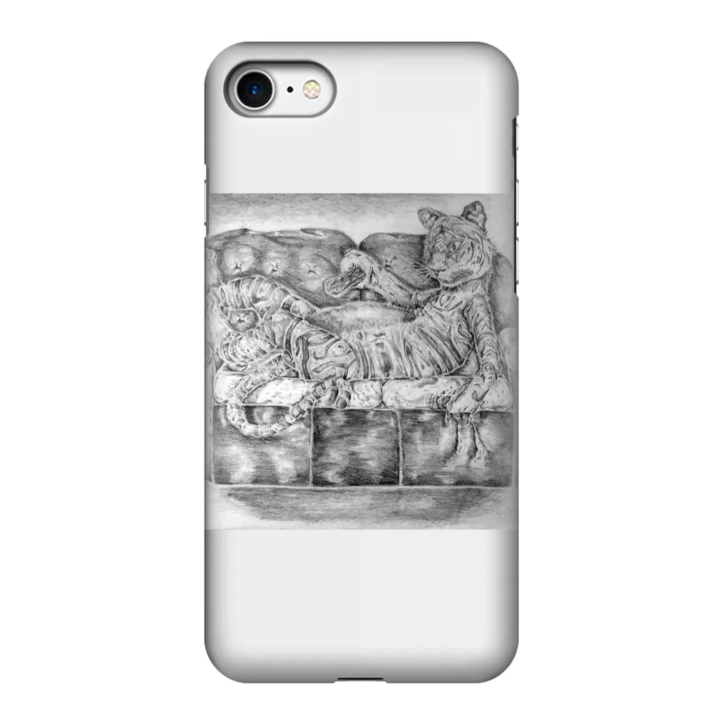 Tiger on a Couch Fully Printed Tough Phone Case