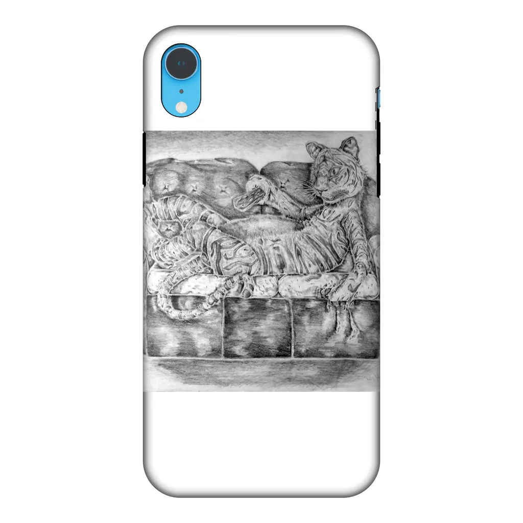 Tiger on a Couch Fully Printed Tough Phone Case