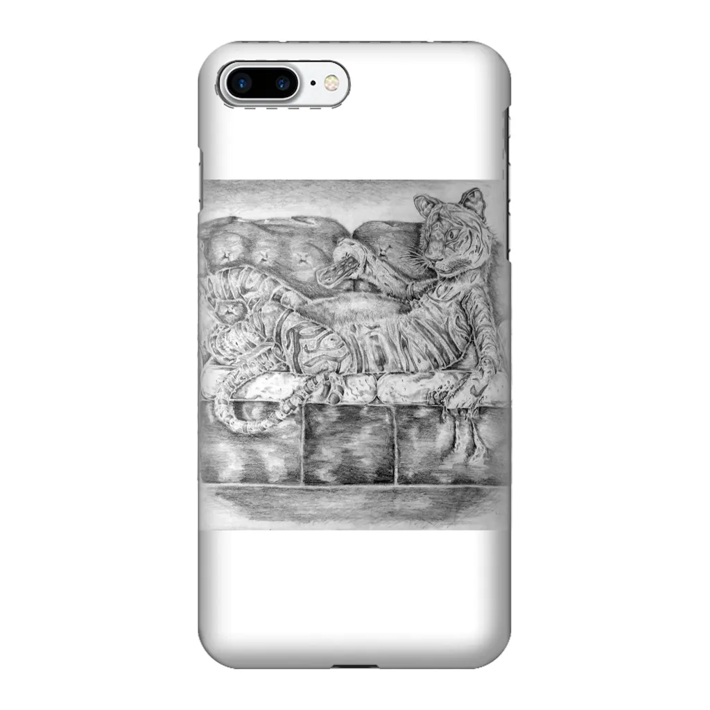 Tiger on a Couch Fully Printed Tough Phone Case