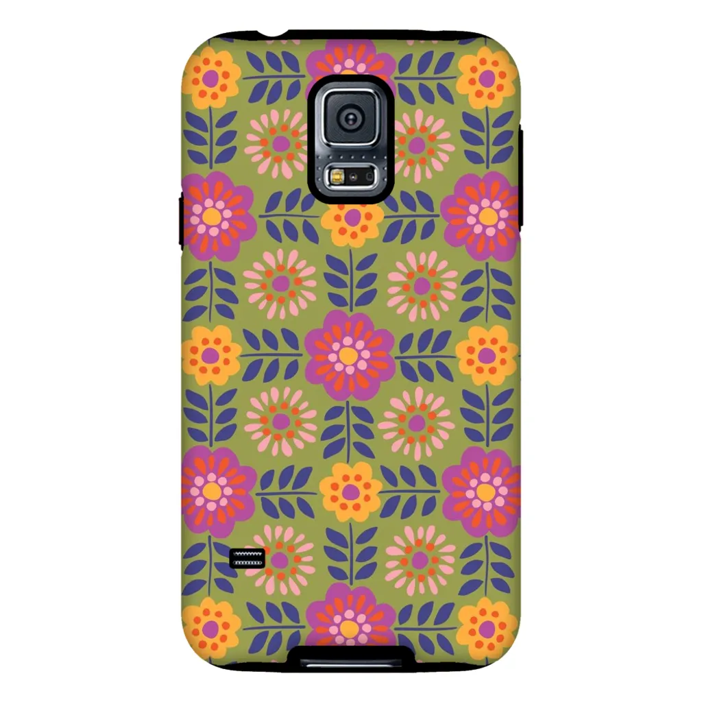 Tough Phone Case - Barcelona Flowers Pattern