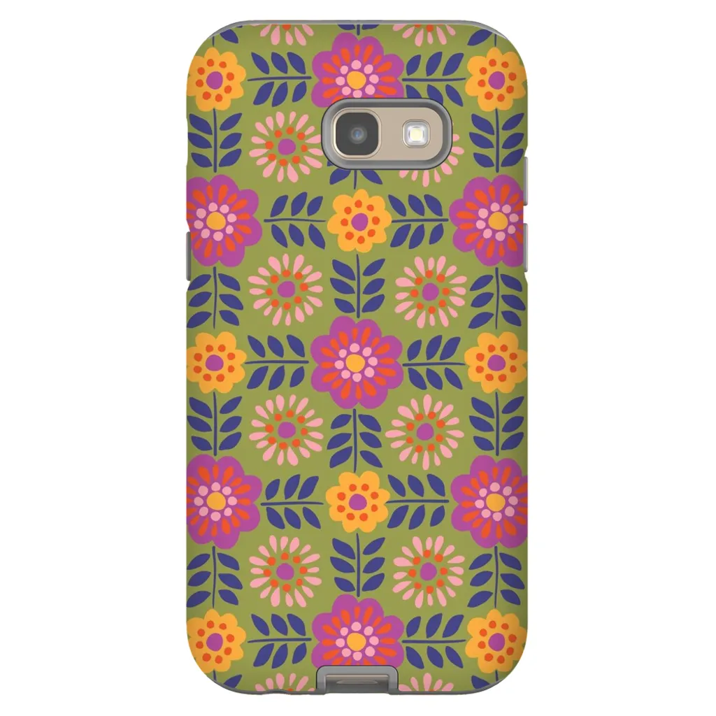 Tough Phone Case - Barcelona Flowers Pattern