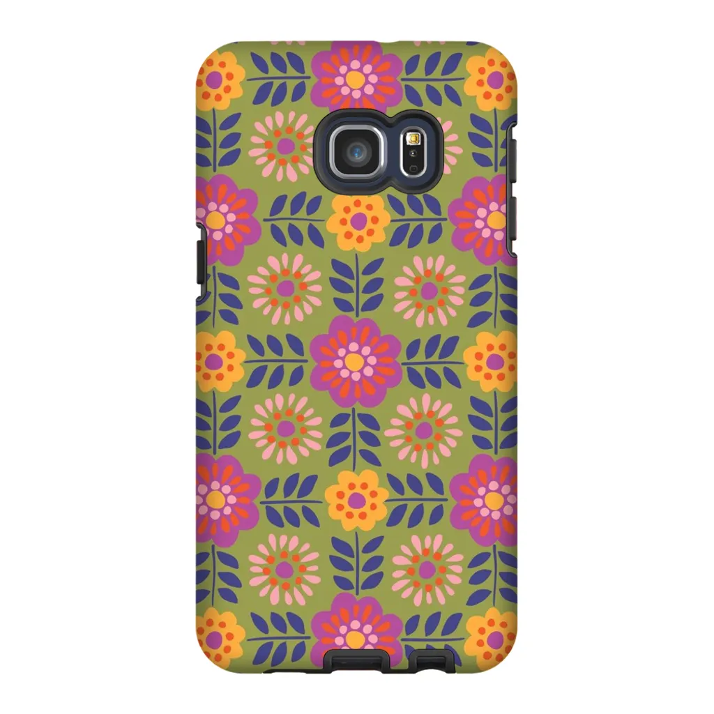 Tough Phone Case - Barcelona Flowers Pattern