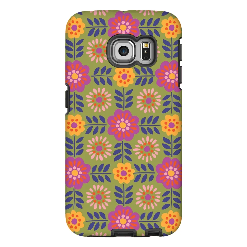 Tough Phone Case - Barcelona Flowers Pattern