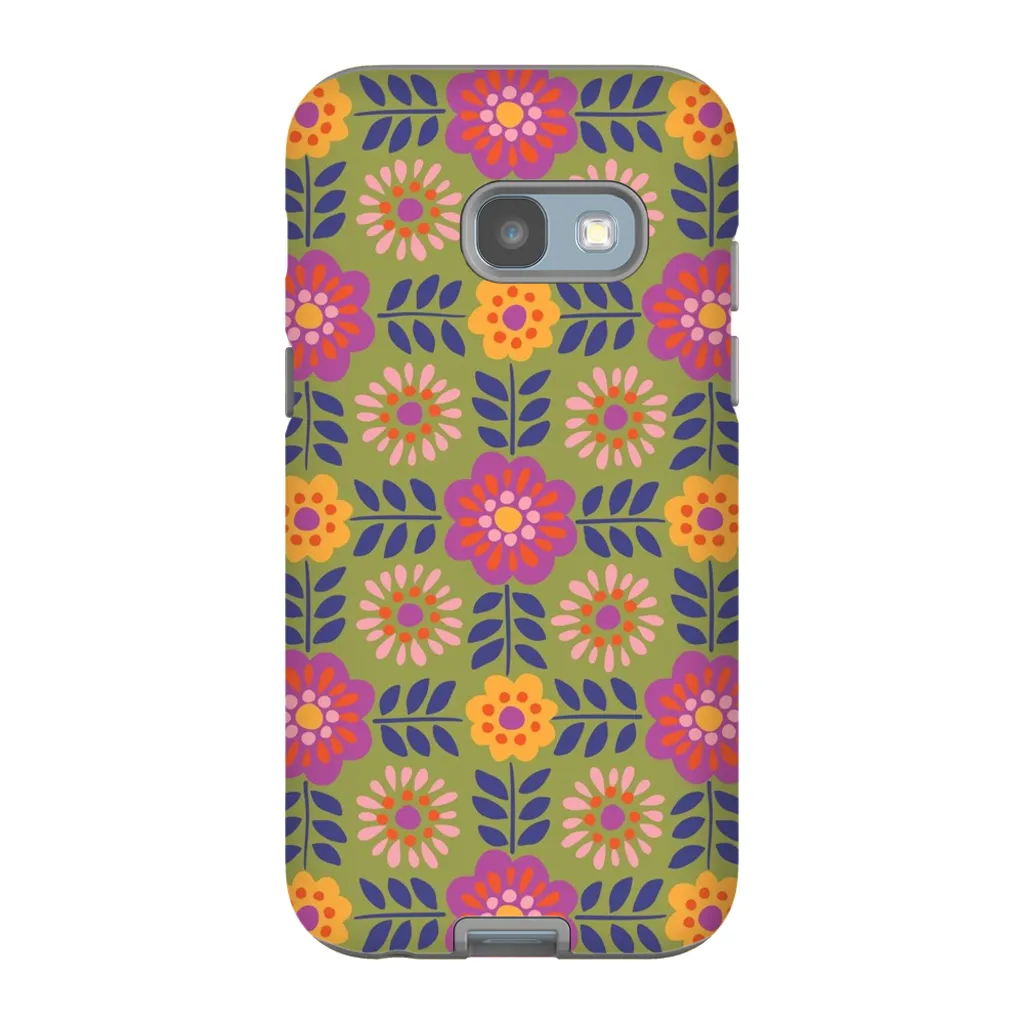 Tough Phone Case - Barcelona Flowers Pattern