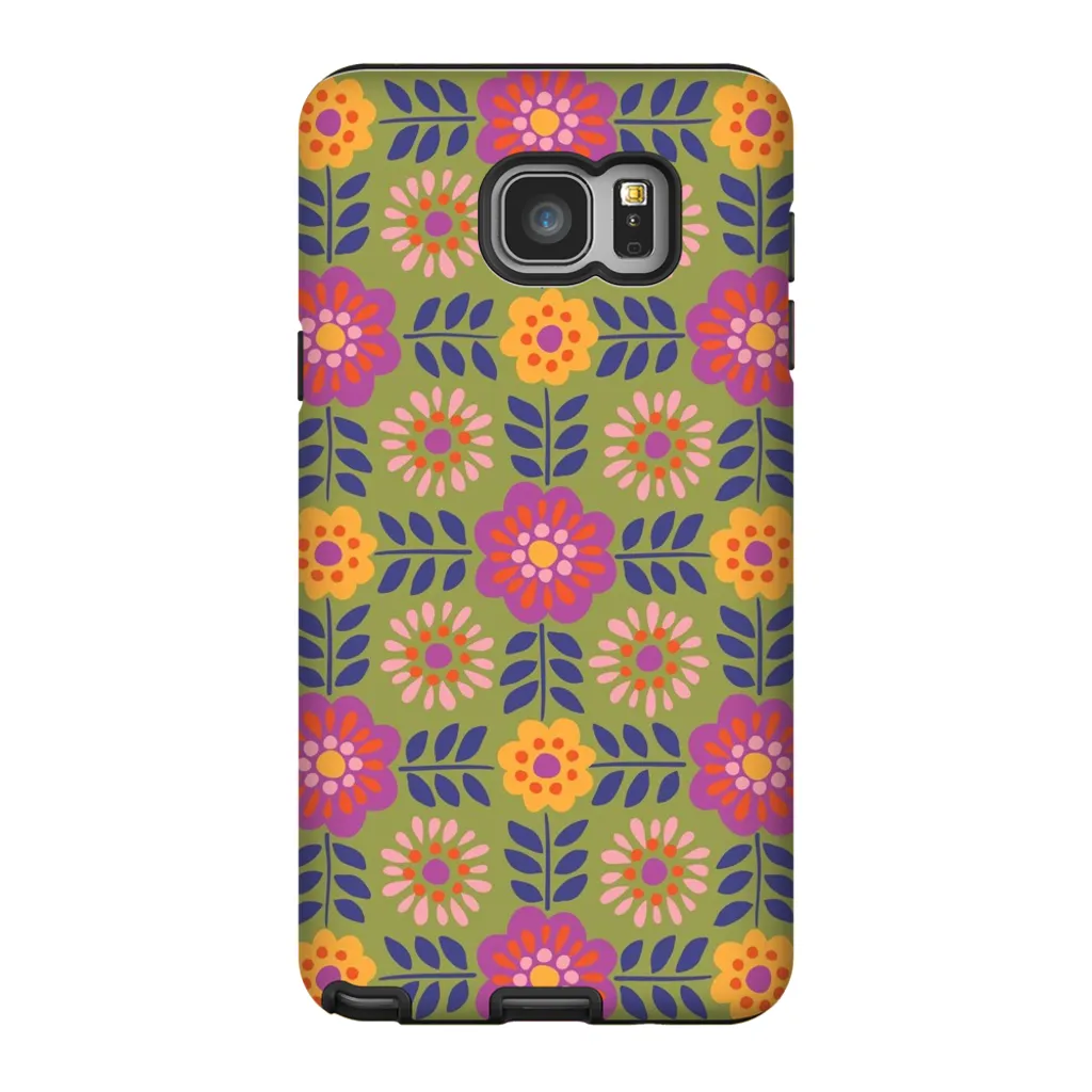 Tough Phone Case - Barcelona Flowers Pattern