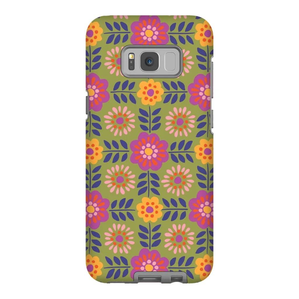 Tough Phone Case - Barcelona Flowers Pattern