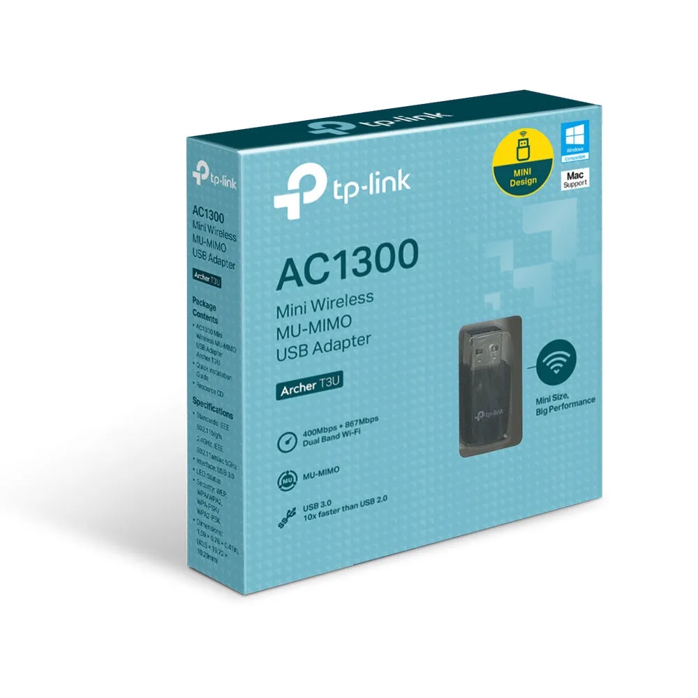 Tp-Link Archer T3u - Network Adapter - Usb 3.0 - Wi-Fi 5