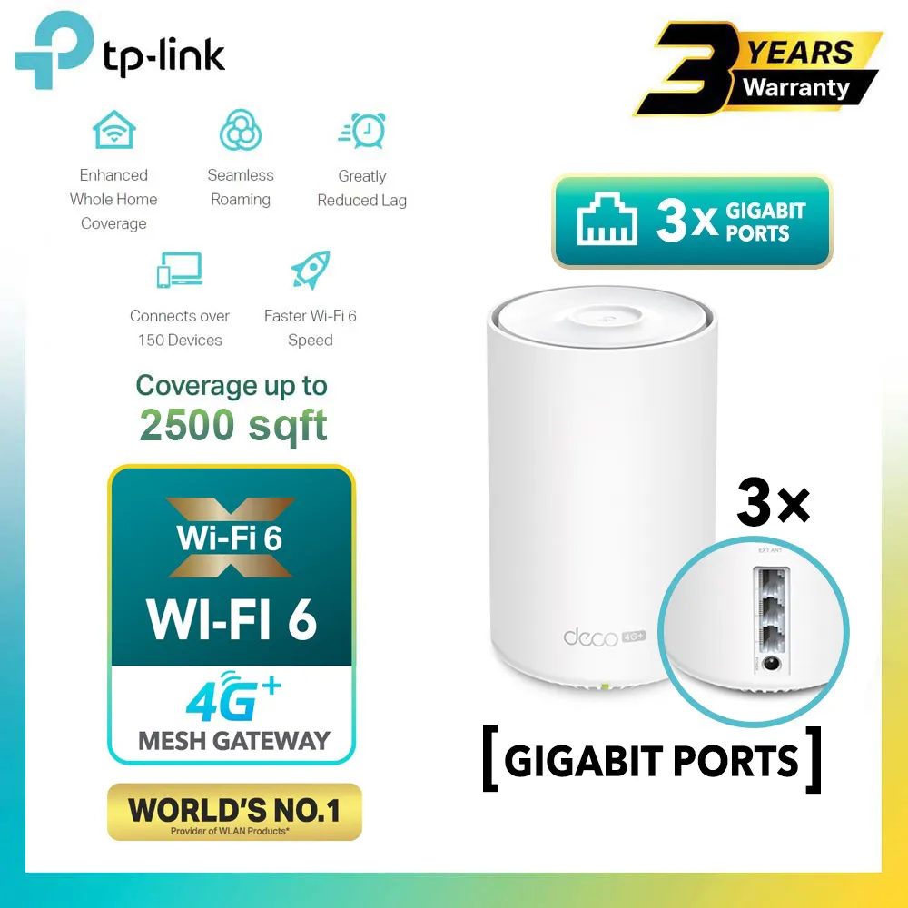 TP-Link Deco X50 AX3000 Whole Home Mesh Wi-Fi System AP Mode or Router Mode (X50 / X50-4G / X50-5G / X50-Outdoor)