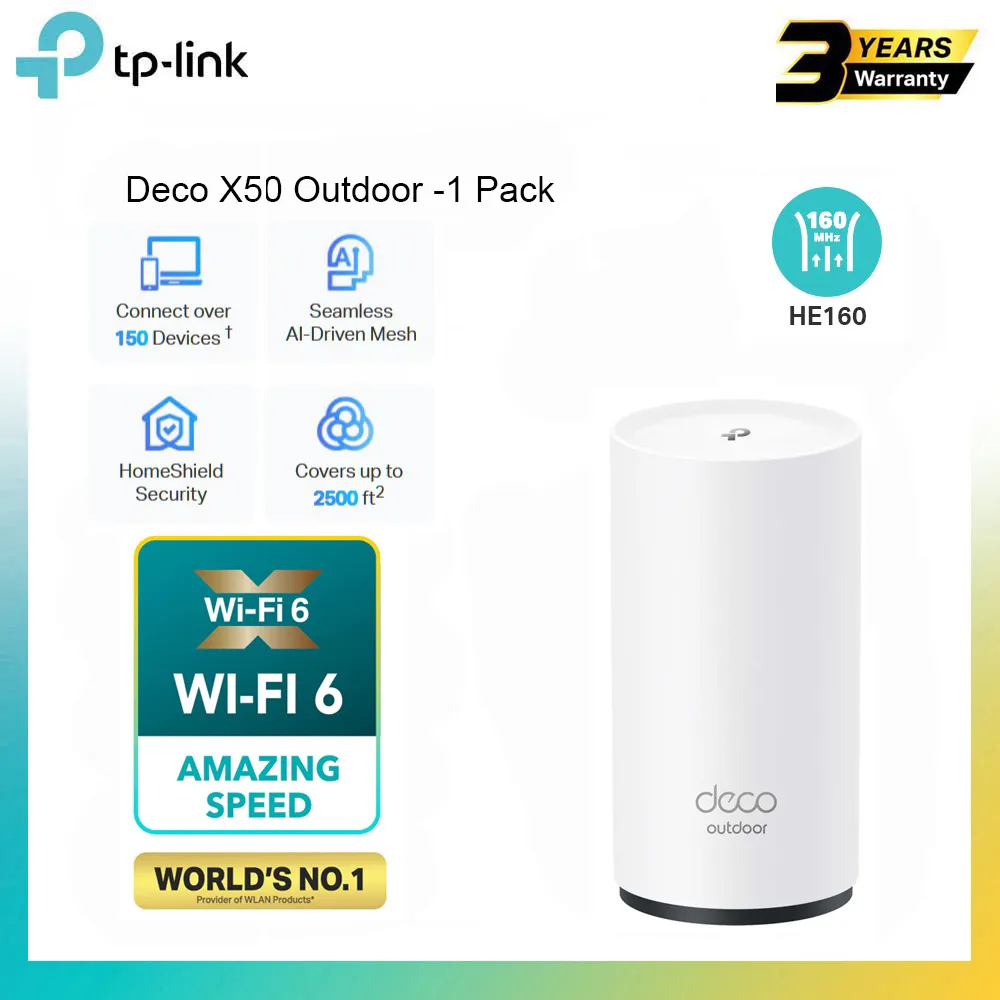 TP-Link Deco X50 AX3000 Whole Home Mesh Wi-Fi System AP Mode or Router Mode (X50 / X50-4G / X50-5G / X50-Outdoor)