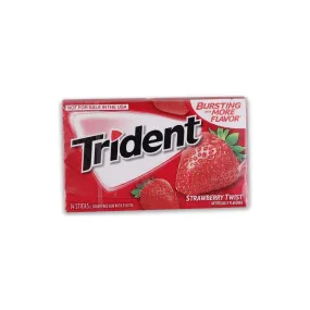 Trident Strawberry Twist Sugar-Free Gum 60g – Fresh Breath & Healthy Smile