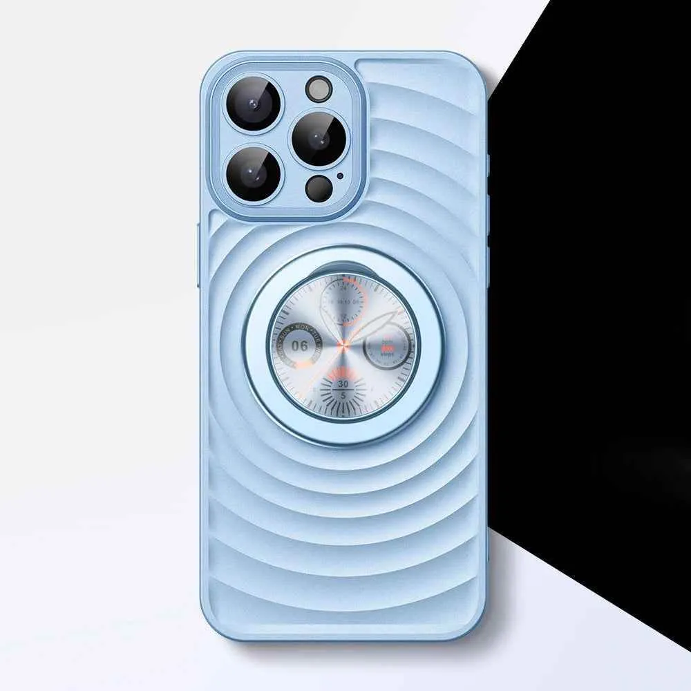 TSP13 Cute Phone Cases for iPhone 15 Pro Max, 14, 13 Pro Max, and 15 Pro - Magnetic Bracket Wave Pattern