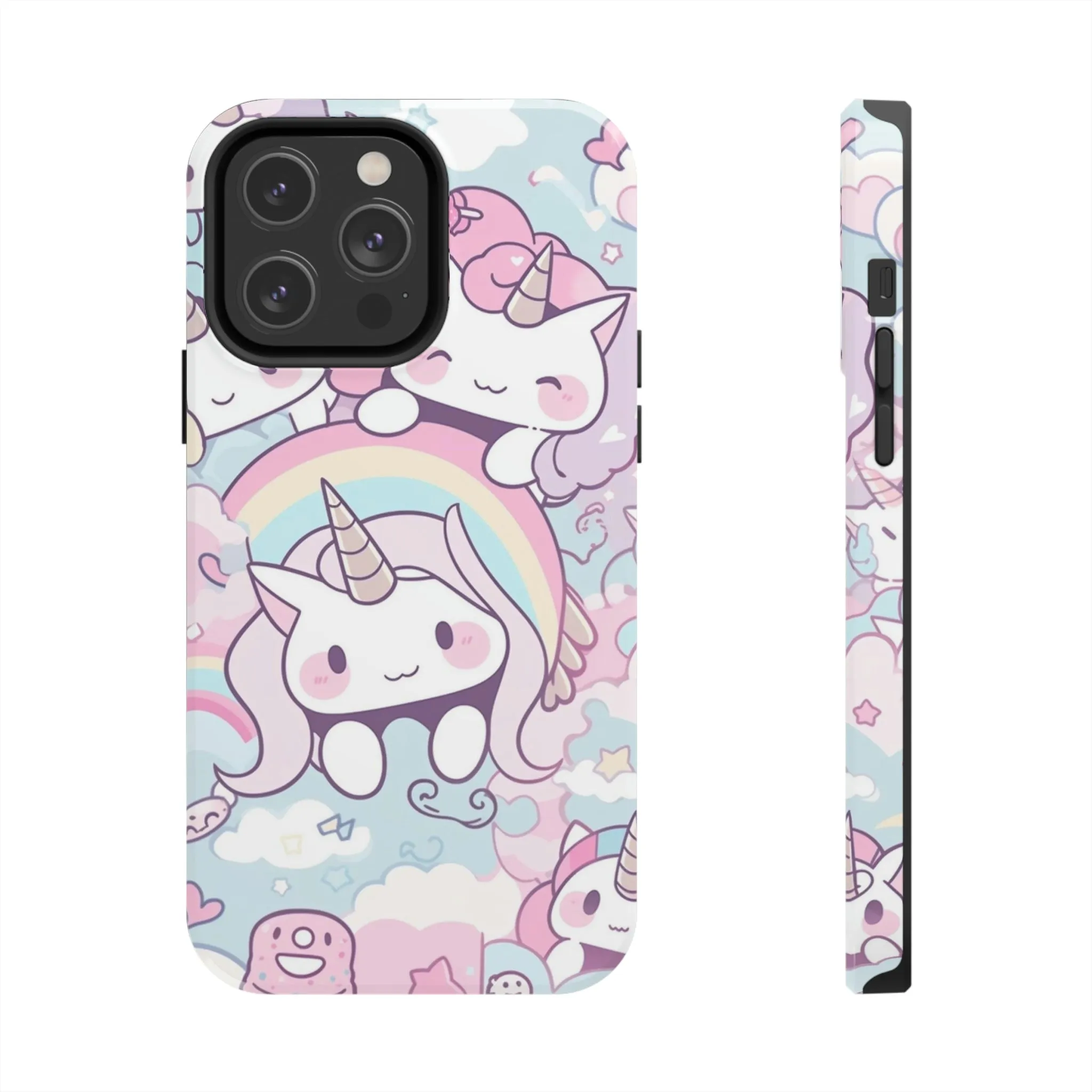 Unicorn iPhone 14 13 Pro Max Tough Case Mate, Kawaii Pastel Cute Aesthetic Iphone 12 11 Mini SE  X XR XS 8 Plus 7 Phone Cover Gift