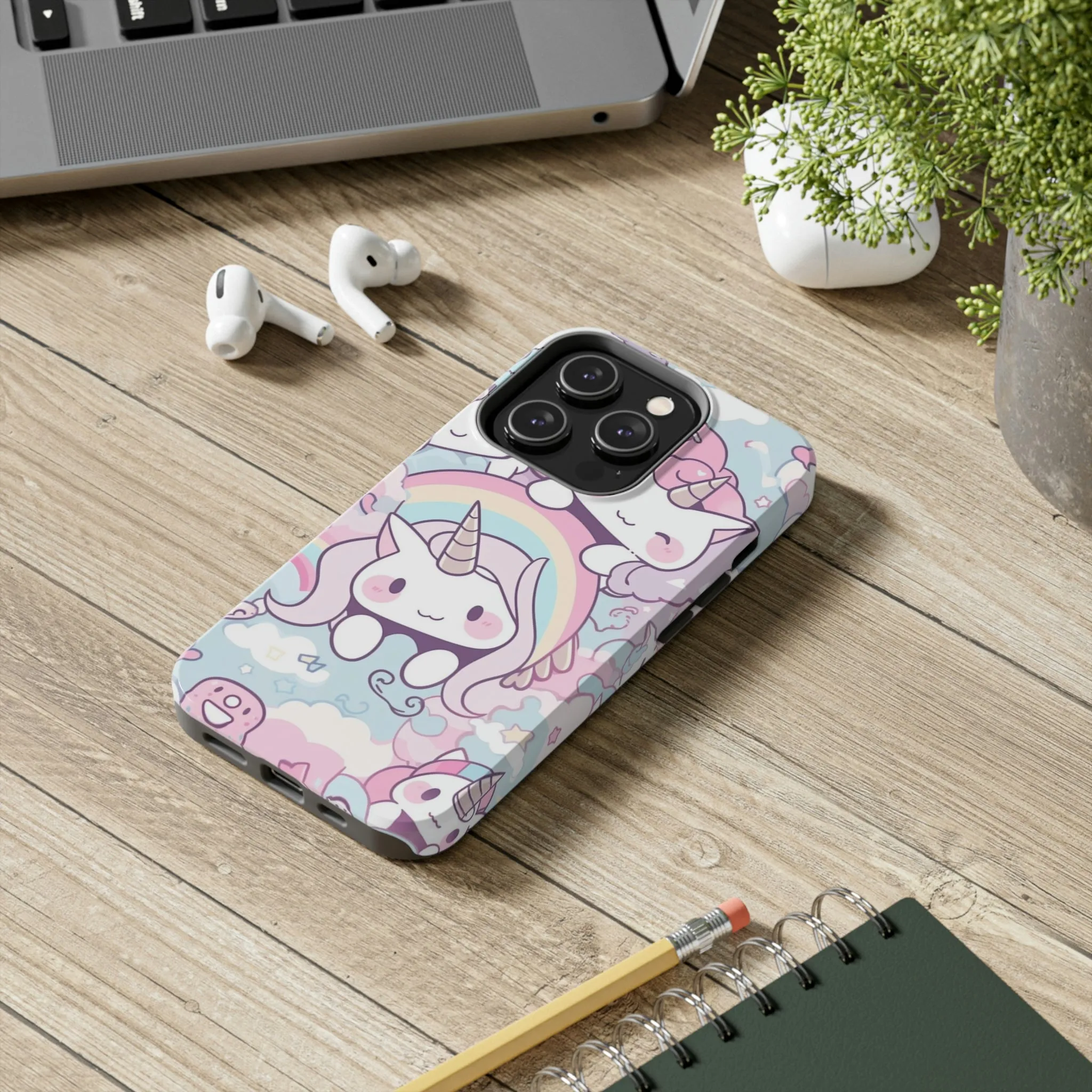 Unicorn iPhone 14 13 Pro Max Tough Case Mate, Kawaii Pastel Cute Aesthetic Iphone 12 11 Mini SE  X XR XS 8 Plus 7 Phone Cover Gift