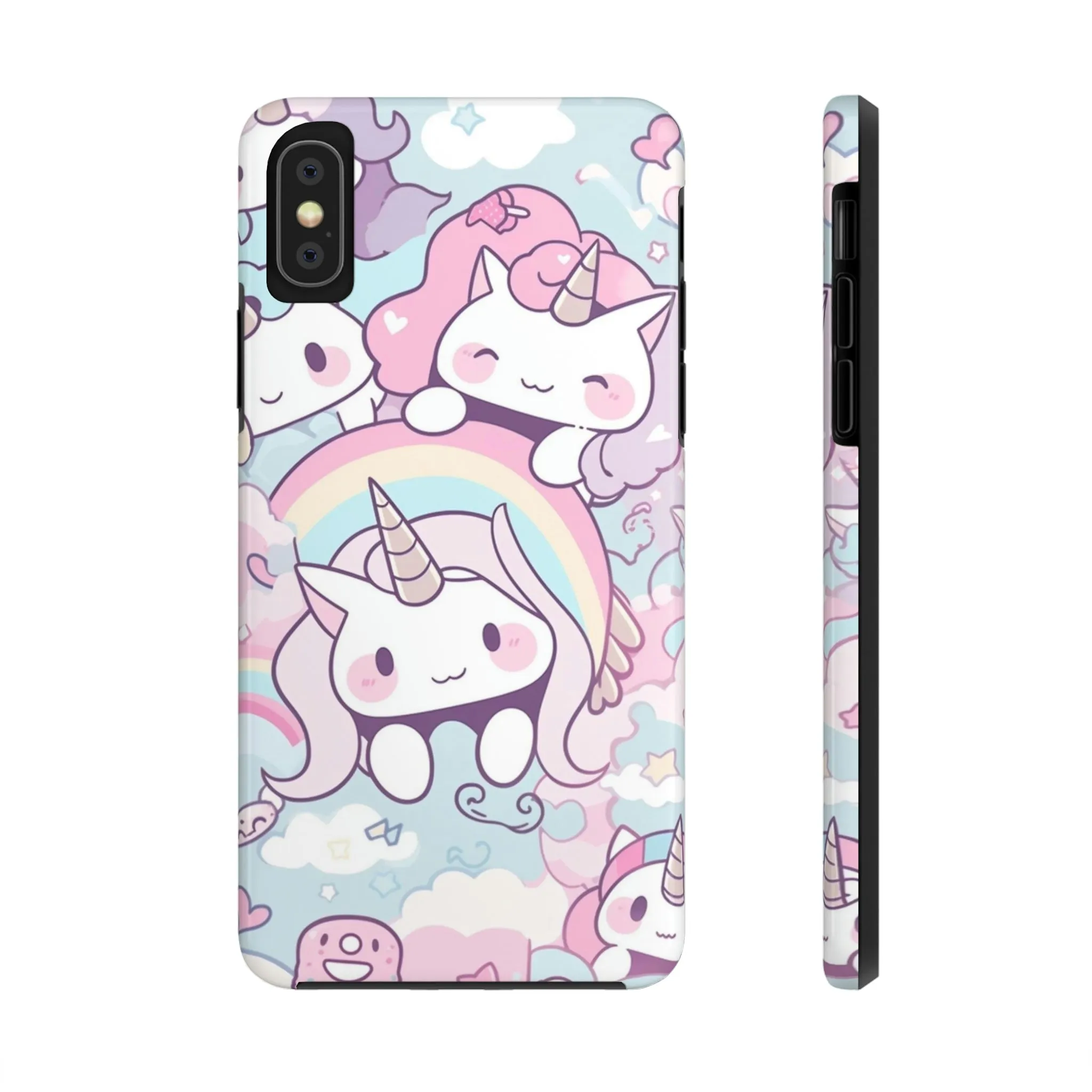 Unicorn iPhone 14 13 Pro Max Tough Case Mate, Kawaii Pastel Cute Aesthetic Iphone 12 11 Mini SE  X XR XS 8 Plus 7 Phone Cover Gift