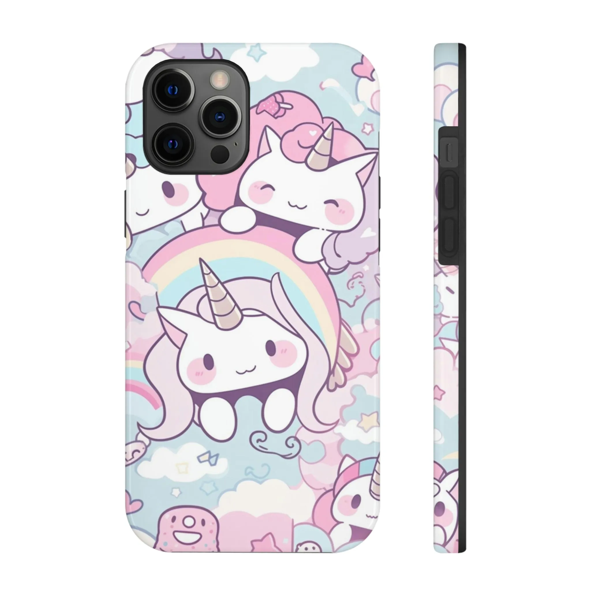 Unicorn iPhone 14 13 Pro Max Tough Case Mate, Kawaii Pastel Cute Aesthetic Iphone 12 11 Mini SE  X XR XS 8 Plus 7 Phone Cover Gift