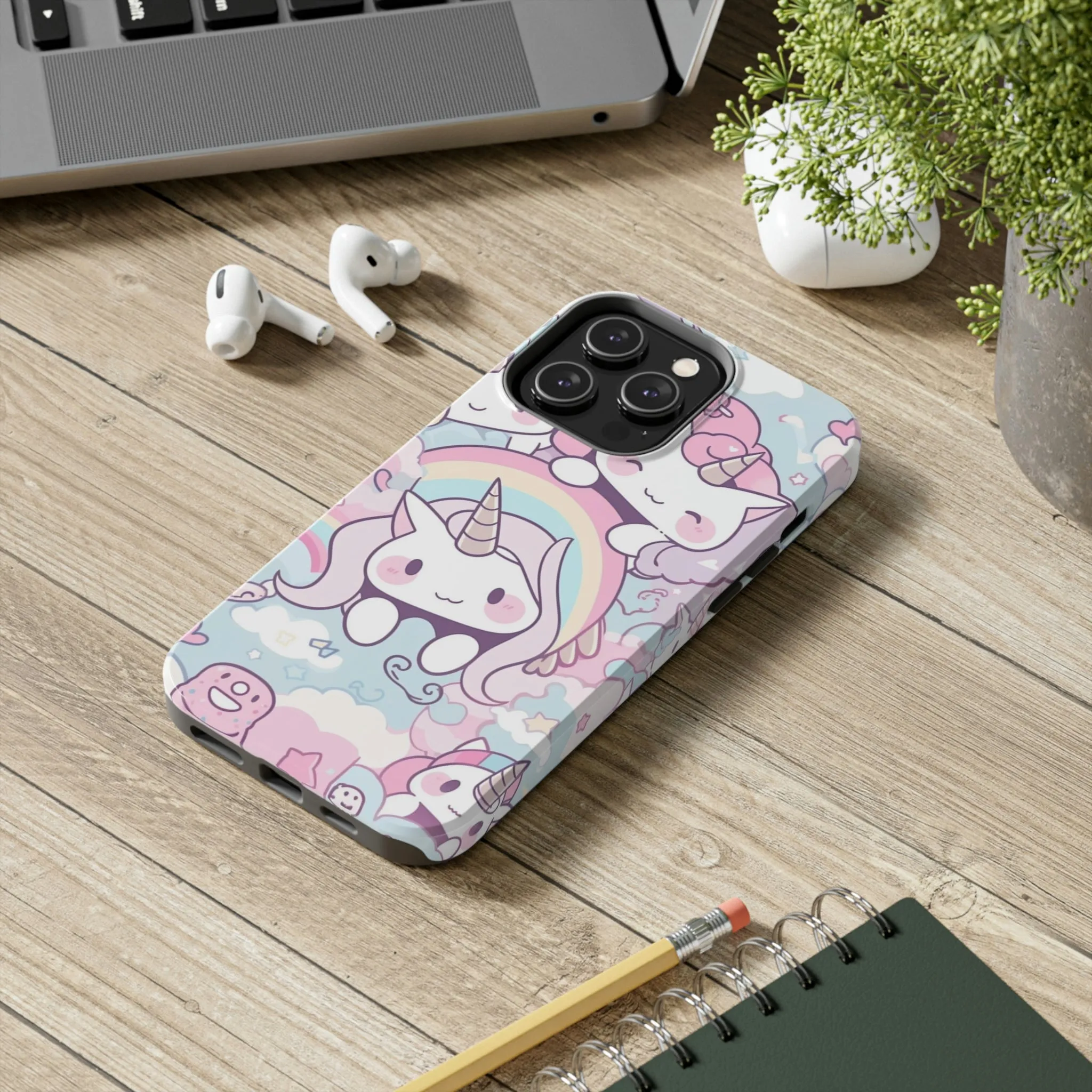 Unicorn iPhone 14 13 Pro Max Tough Case Mate, Kawaii Pastel Cute Aesthetic Iphone 12 11 Mini SE  X XR XS 8 Plus 7 Phone Cover Gift