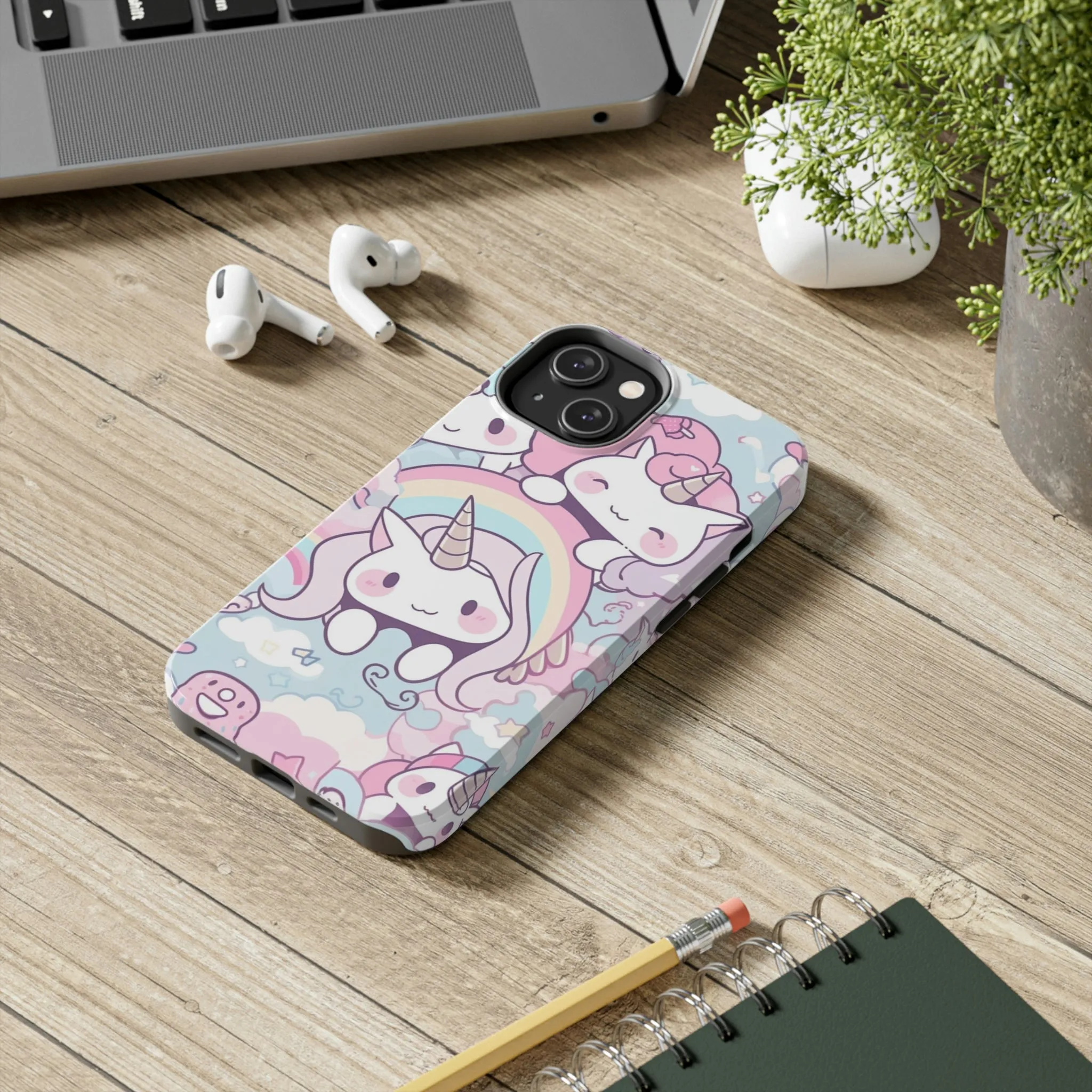 Unicorn iPhone 14 13 Pro Max Tough Case Mate, Kawaii Pastel Cute Aesthetic Iphone 12 11 Mini SE  X XR XS 8 Plus 7 Phone Cover Gift