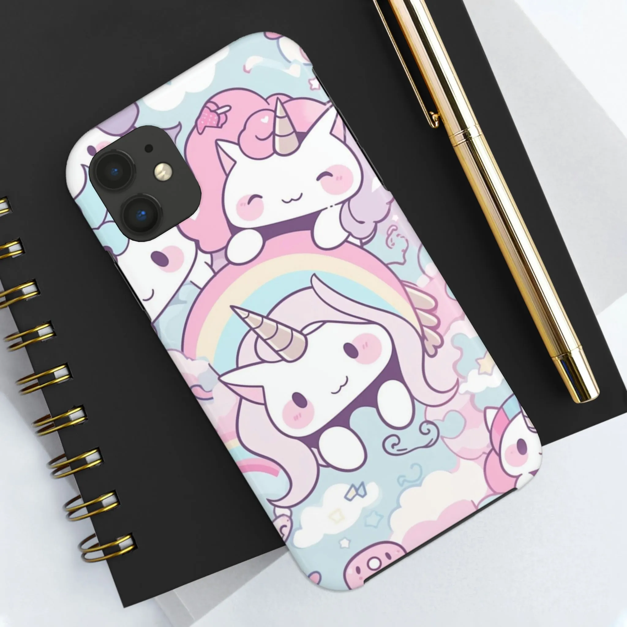 Unicorn iPhone 14 13 Pro Max Tough Case Mate, Kawaii Pastel Cute Aesthetic Iphone 12 11 Mini SE  X XR XS 8 Plus 7 Phone Cover Gift