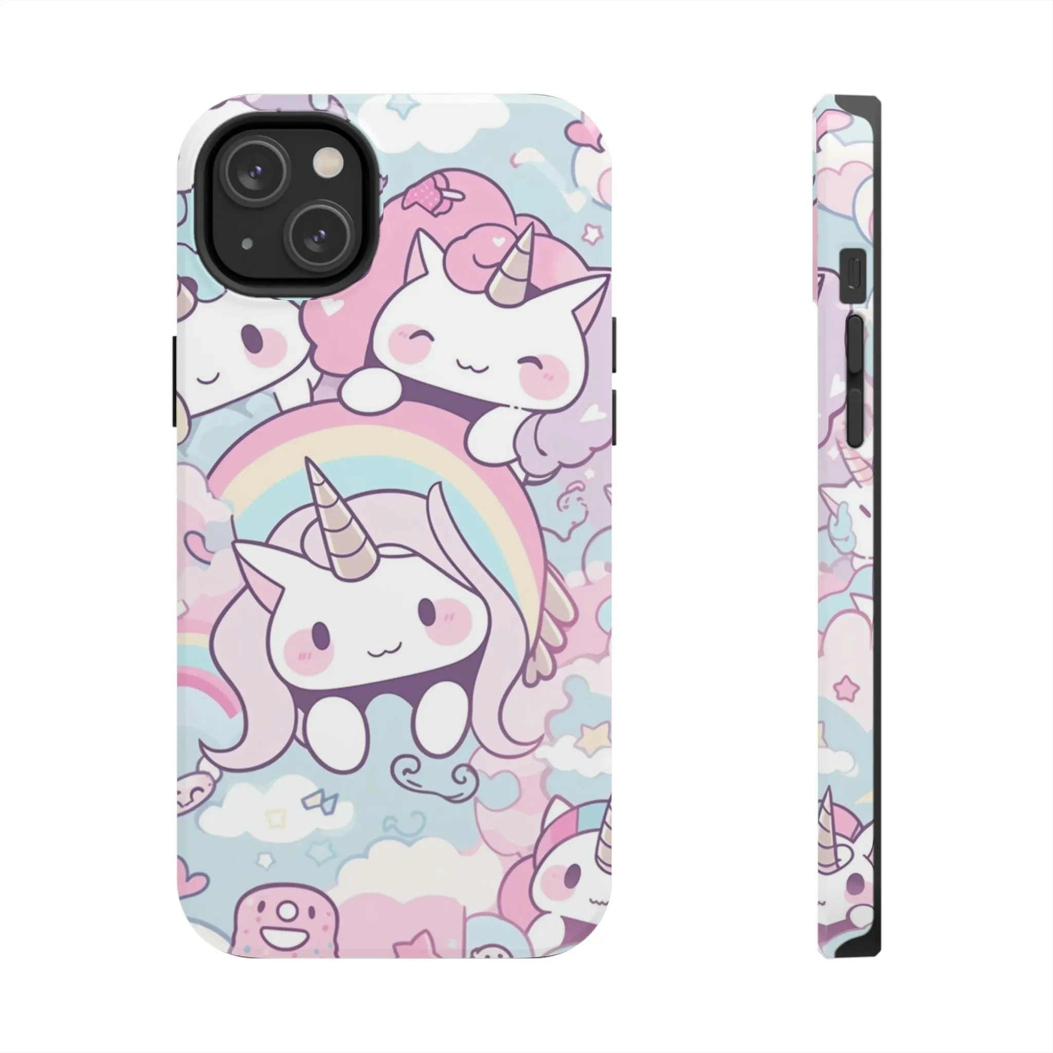 Unicorn iPhone 14 13 Pro Max Tough Case Mate, Kawaii Pastel Cute Aesthetic Iphone 12 11 Mini SE  X XR XS 8 Plus 7 Phone Cover Gift