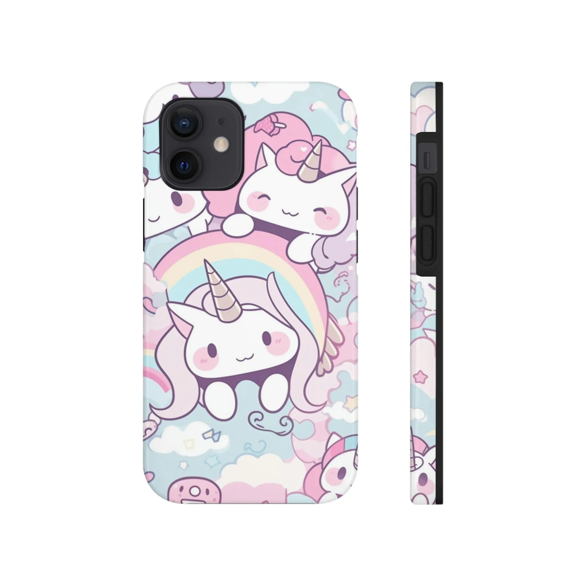 Unicorn iPhone 14 13 Pro Max Tough Case Mate, Kawaii Pastel Cute Aesthetic Iphone 12 11 Mini SE  X XR XS 8 Plus 7 Phone Cover Gift