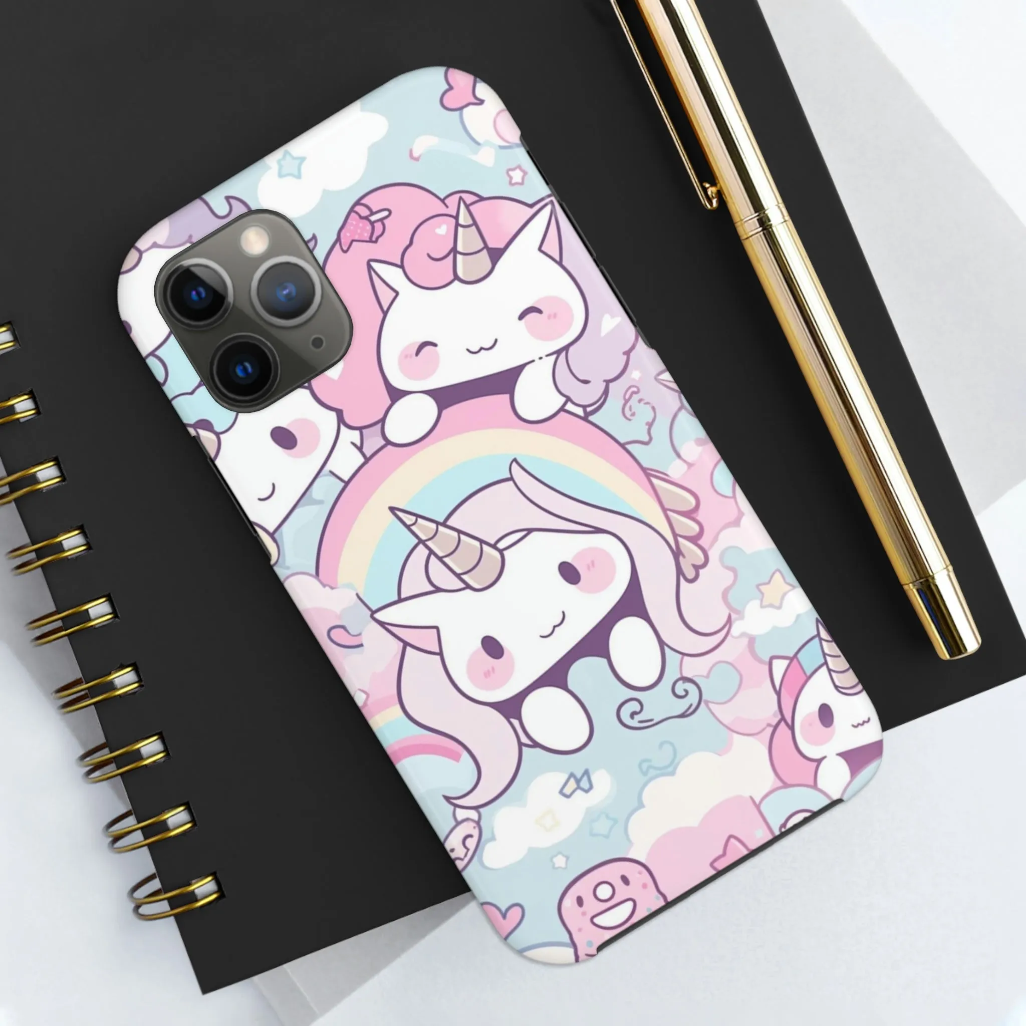 Unicorn iPhone 14 13 Pro Max Tough Case Mate, Kawaii Pastel Cute Aesthetic Iphone 12 11 Mini SE  X XR XS 8 Plus 7 Phone Cover Gift