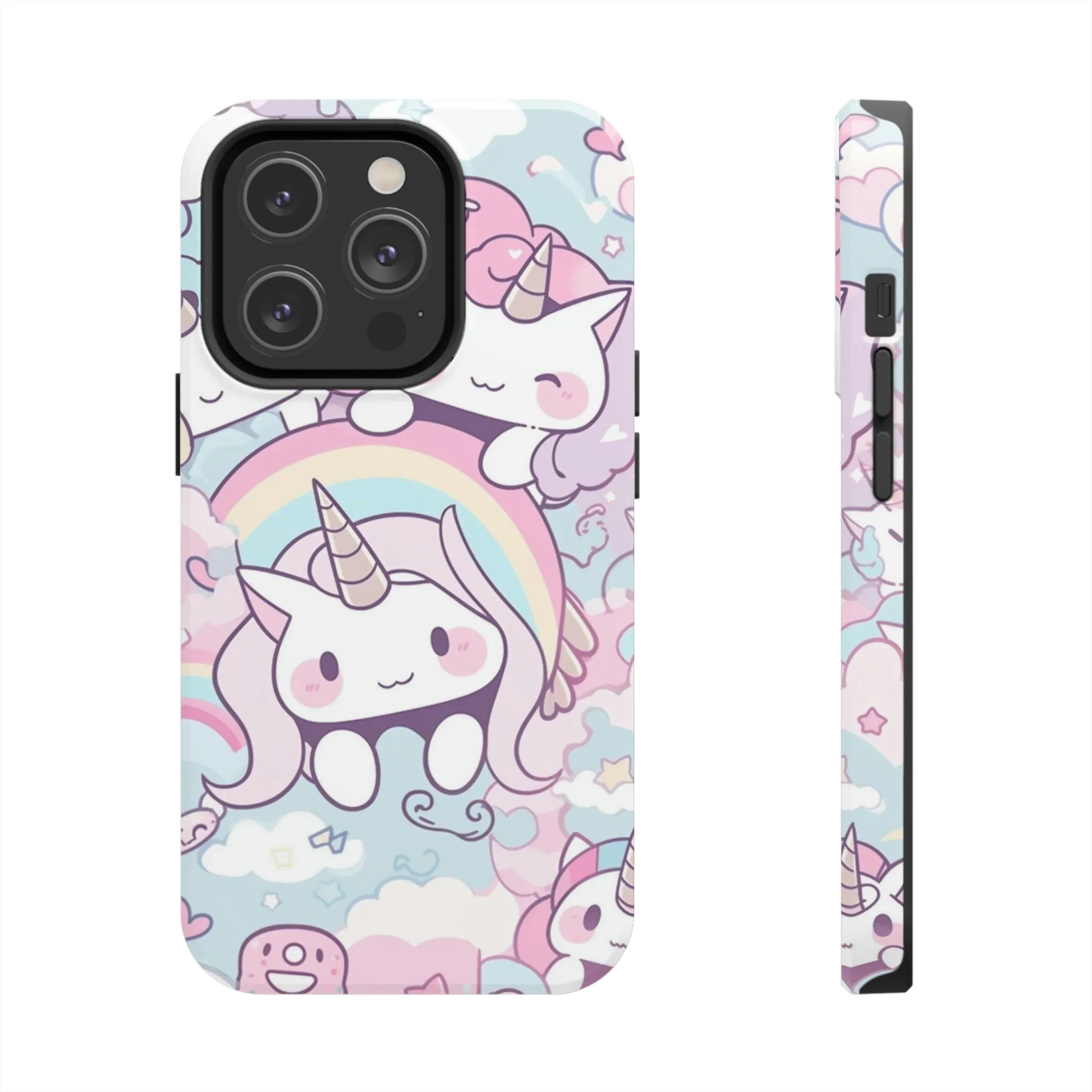 Unicorn iPhone 14 13 Pro Max Tough Case Mate, Kawaii Pastel Cute Aesthetic Iphone 12 11 Mini SE  X XR XS 8 Plus 7 Phone Cover Gift