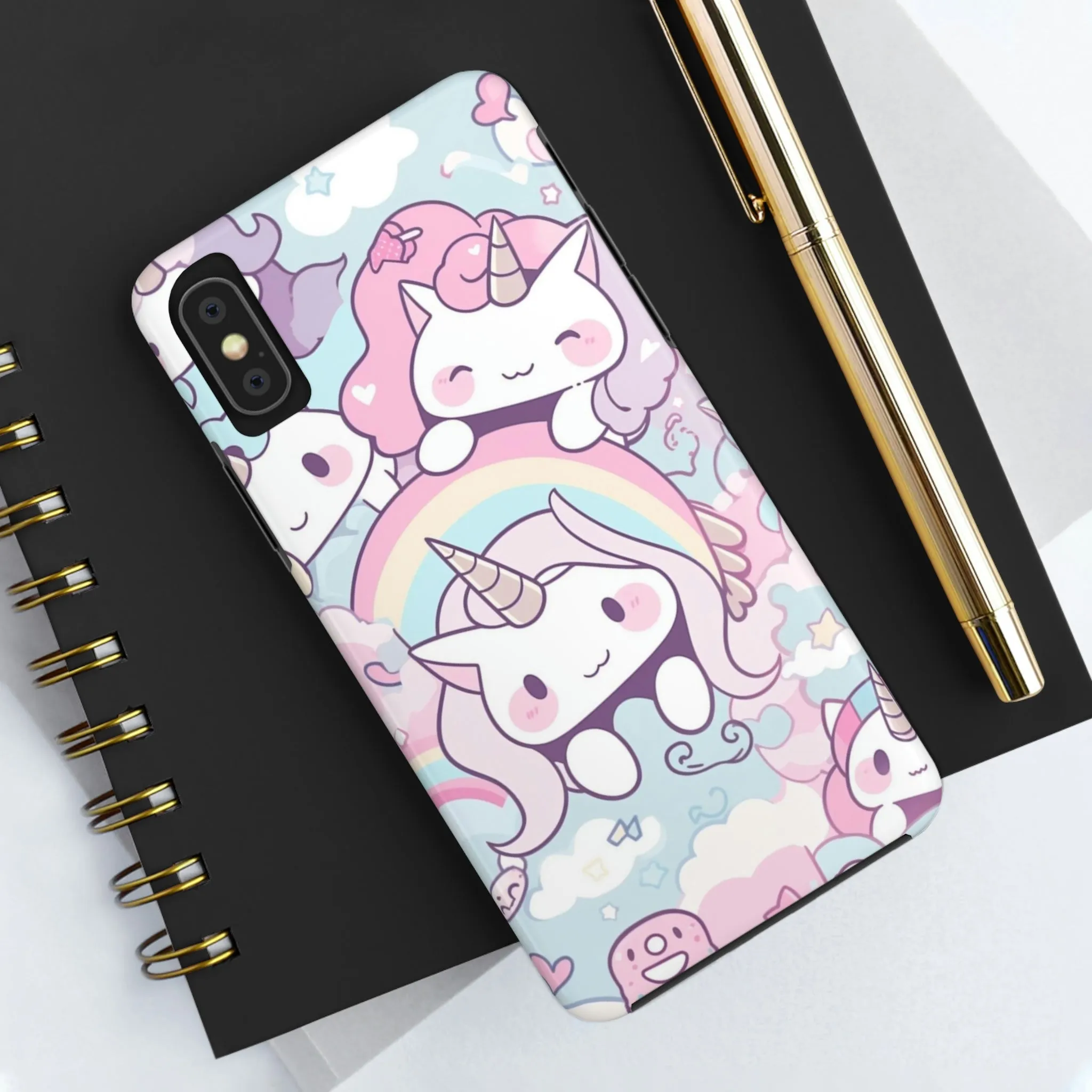 Unicorn iPhone 14 13 Pro Max Tough Case Mate, Kawaii Pastel Cute Aesthetic Iphone 12 11 Mini SE  X XR XS 8 Plus 7 Phone Cover Gift