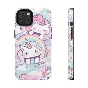 Unicorn iPhone 14 13 Pro Max Tough Case Mate, Kawaii Pastel Cute Aesthetic Iphone 12 11 Mini SE  X XR XS 8 Plus 7 Phone Cover Gift