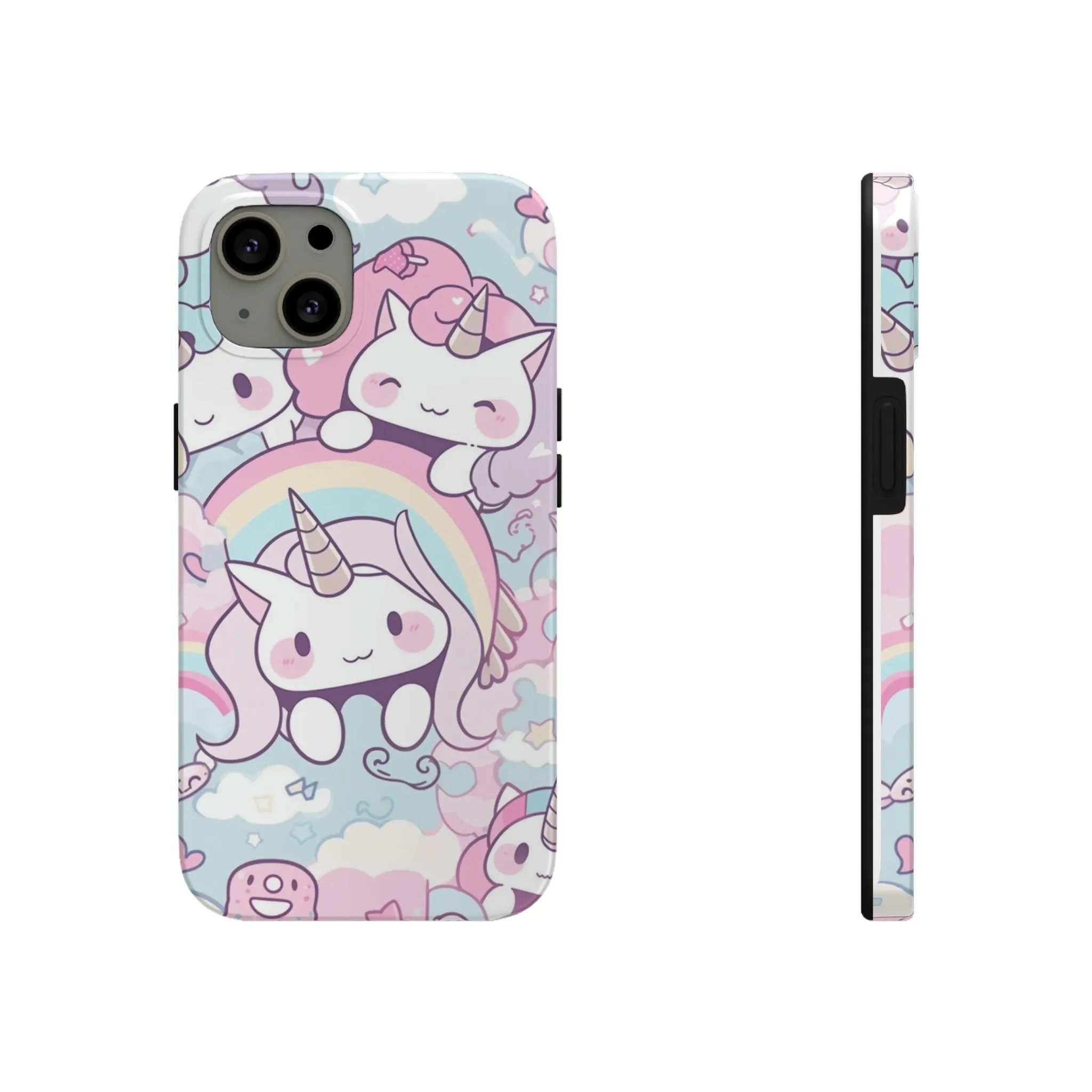 Unicorn iPhone 14 13 Pro Max Tough Case Mate, Kawaii Pastel Cute Aesthetic Iphone 12 11 Mini SE  X XR XS 8 Plus 7 Phone Cover Gift