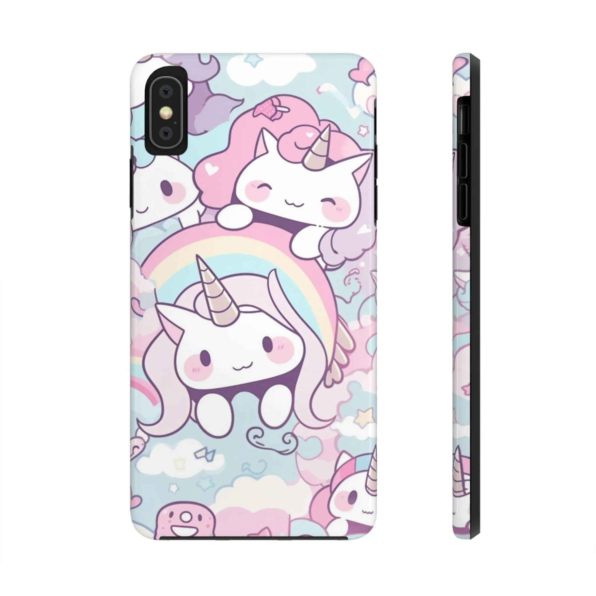 Unicorn iPhone 14 13 Pro Max Tough Case Mate, Kawaii Pastel Cute Aesthetic Iphone 12 11 Mini SE  X XR XS 8 Plus 7 Phone Cover Gift